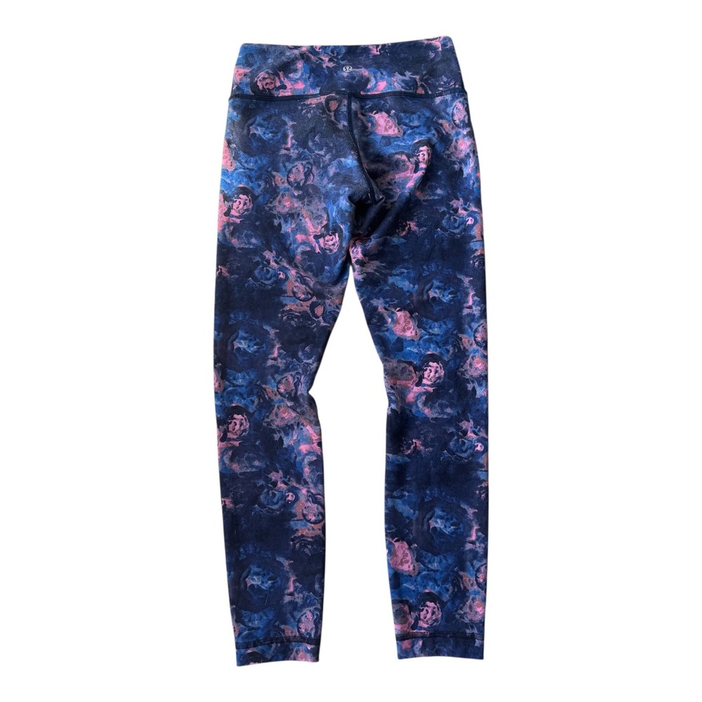 Lululemon Wunder Under 7/8 25" Moody Mirage Bark Berry Deep Pink Blue Leggings 4 - Picture 3 of 4